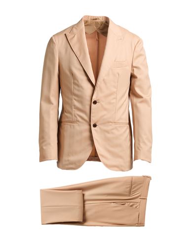 F839 Born In Napoli Man Suit Blush Size 42 Virgin Wool In Brown