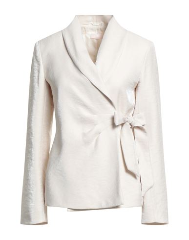 Liu •jo Woman Blazer Cream Size 8 Viscose, Polyester In Neutral
