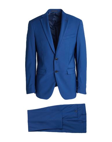 Lebole Man Suit Blue Size 44 Polyester, Viscose, Elastane In Blue