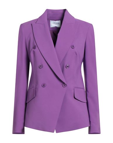 Cafènoir Woman Blazer Purple Size 8 Polyester, Elastane In Purple