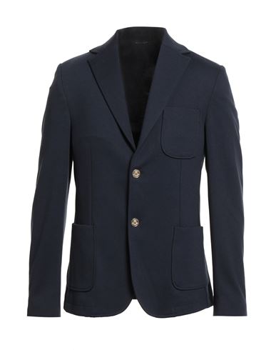 Grey Daniele Alessandrini Man Blazer Navy Size 44 Polyester, Viscose, Elastane In Blue