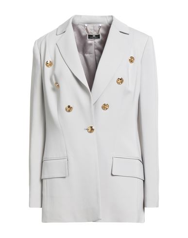 Elisabetta Franchi Woman Blazer Light Grey Size 4 Viscose, Elastane In White