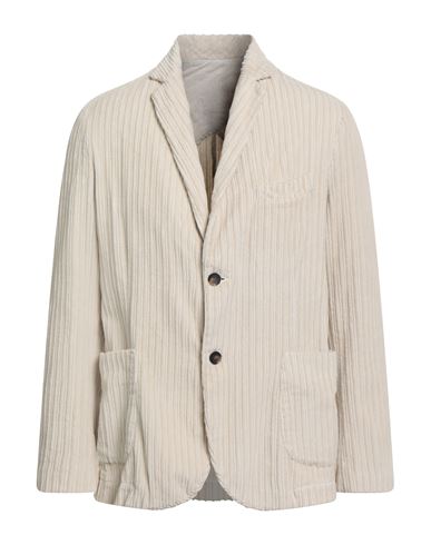 Original Vintage Style Man Blazer Cream Size 44 Cotton In Neutral