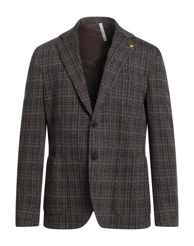 Alessandro Gilles Man Blazer Light Brown Size 42 Cashmere, Cotton, Polyamide In Gray