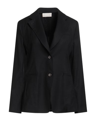 Drumohr Woman Blazer Black Size 8 Virgin Wool, Silk, Cashmere In Black