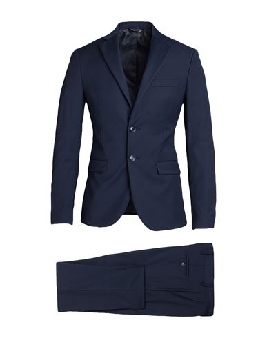 Alessandro Gilles Man Suit Navy Size 36 Wool, Polyester, Elastane In Blue