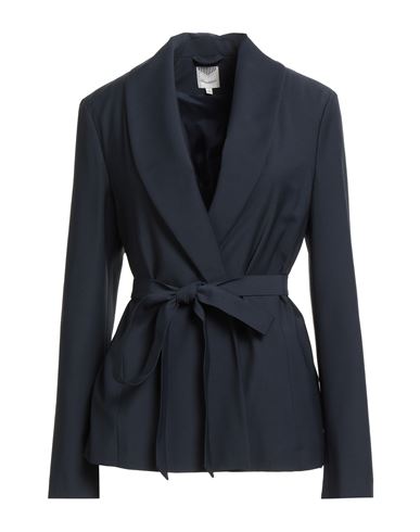 Camicettasnob Woman Blazer Navy Size 6 Wool, Polyester, Elastane In Blue