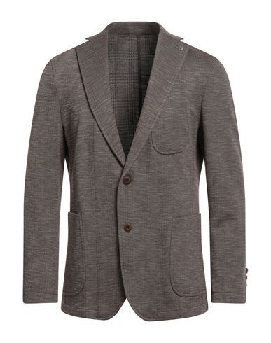 Barbati Man Blazer Brown Size 40 Viscose, Cotton, Polyester, Polyamide, Elastane In Brown