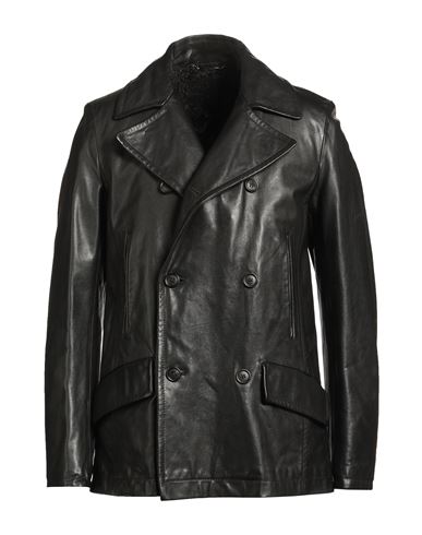 Dolce & Gabbana Man Jacket Black Size 42 Bull Skin, Cotton, Elastane In Black