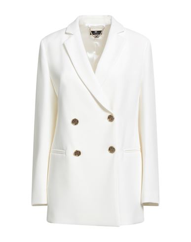 Elisabetta Franchi Woman Blazer Ivory Size 6 Polyester, Elastane In White