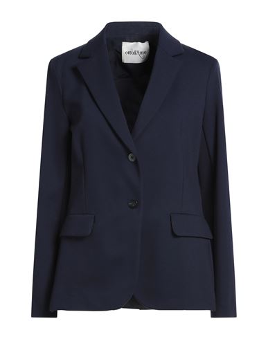 Ottod'ame Woman Blazer Navy Size 10 Viscose, Nylon, Elastane In Blue