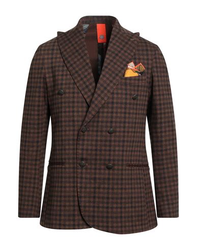 Bharnaba Man Blazer Brown Size 40 Viscose, Polyamide, Elastane In Black