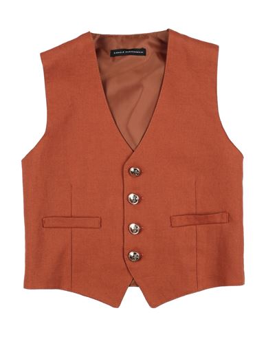 Daniele Alessandrini Toddler Boy Tailored Vest Brown Size 4 Linen, Viscose In Brown