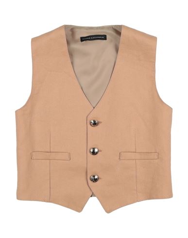 Daniele Alessandrini Toddler Boy Tailored Vest Camel Size 5 Linen, Viscose In Neutral
