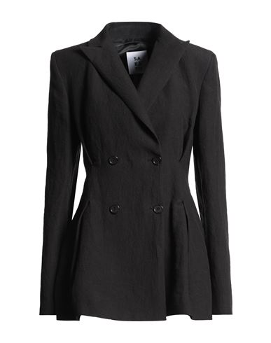 Sabato Russo Woman Blazer Black Size 4 Linen