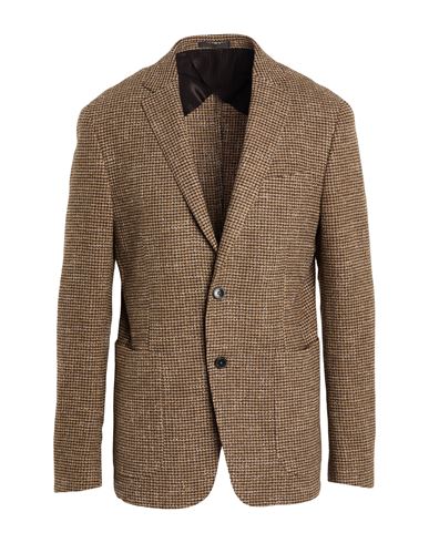 Lab. Pal Zileri Man Blazer Beige Size 44 Cotton, Wool, Polyamide, Acrylic, Textile Fibers In Brown