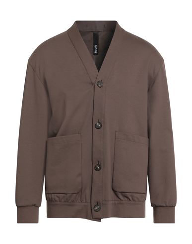 Hevo Hevò Man Jacket Brown Size 40 Cotton, Polyamide, Elastic Fibres In Brown