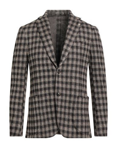 Luca Bertelli Man Blazer Sand Size 40 Viscose, Polyester, Elastane In Black
