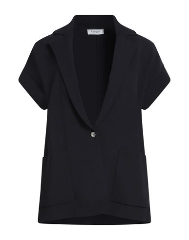 Kangra Cashmere Kangra Woman Blazer Midnight Blue Size 6 Viscose In Black