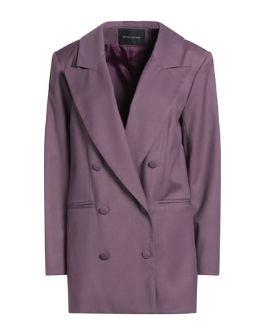 Actualee Woman Blazer Mauve Size 6 Polyester, Rayon, Elastane In Purple