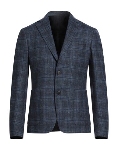 Lab. Pal Zileri Man Blazer Navy Size 38 Wool, Cotton, Polyamide, Linen In Blue