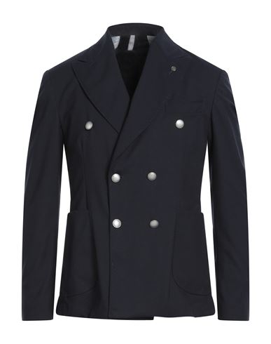 Paul Miranda Man Blazer Midnight Blue Size 38 Polyester, Viscose, Elastane In Blue