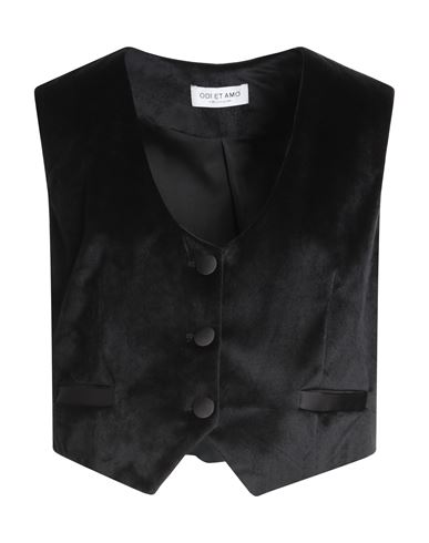 Odi Et Amo Woman Tailored Vest Black Size 8 Polyester In Black