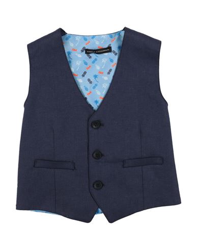 Harmont & Blaine Toddler Boy Tailored Vest Navy Size 5 Linen, Viscose In Blue