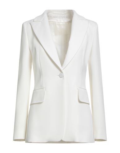 Max Mara Woman Blazer White Size 8 Triacetate, Polyester In White
