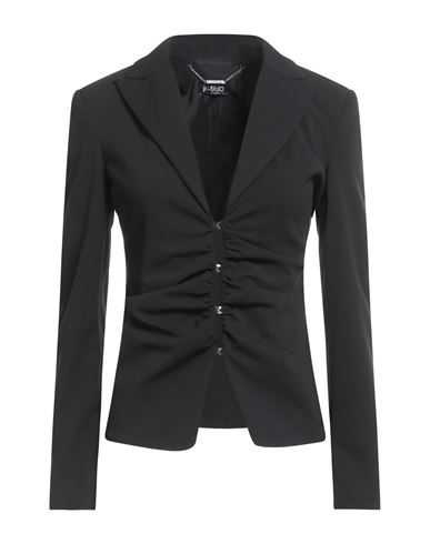Liu •jo Woman Blazer Black Size 10 Polyester, Elastane In Multi