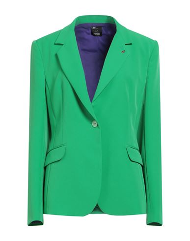 Hanita Woman Blazer Green Size 10 Polyester, Elastane