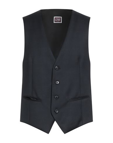 Lab. Pal Zileri Man Tailored Vest Midnight Blue Size 44 Wool In Blue