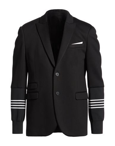 Neil Barrett Man Blazer Black Size 40 Viscose, Polyester, Polyamide, Elastane In Black