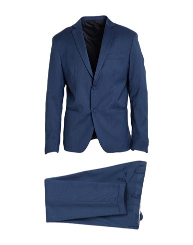 Why Not Brand Man Suit Blue Size 42 Polyester, Viscose, Elastane