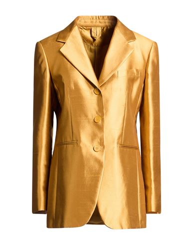 Max Mara Woman Blazer Marigold Size 10 Silk, Cotton In White