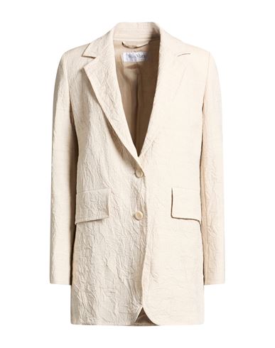 Max Mara Sfilata Woman Blazer Beige Size 10 Virgin Wool In Brown