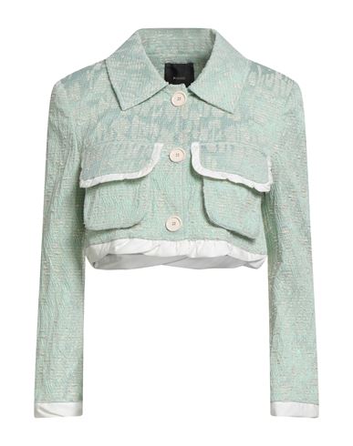 Pinko Woman Jacket Light Green Size 2 Polyester, Cotton, Polyamide, Metallic Fiber, Elastane