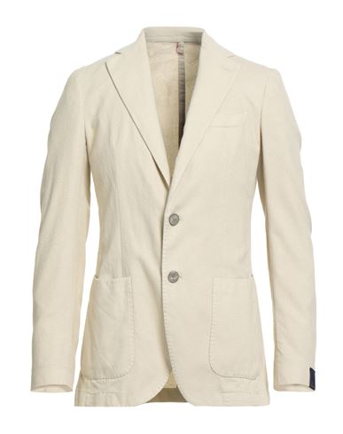 Santaniello Man Blazer Beige Size 42 Cotton, Polyamide In Neutral
