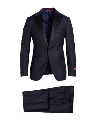 Isaia Man Suit Midnight Blue Size 38 Wool