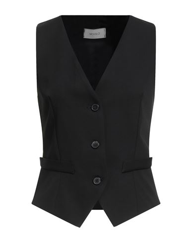 Vicolo Woman Tailored Vest Black Size Xs Polyester, Viscose, Elastane