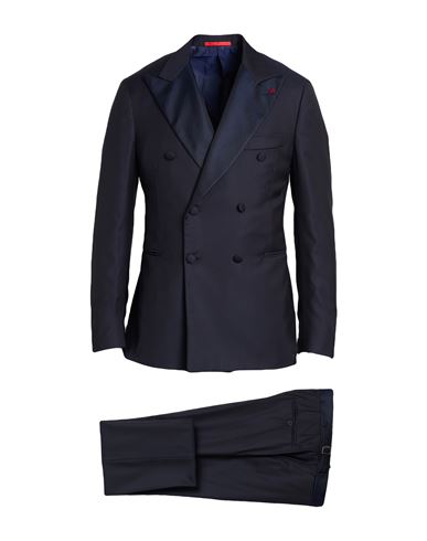 Isaia Man Suit Midnight Blue Size 40 Wool