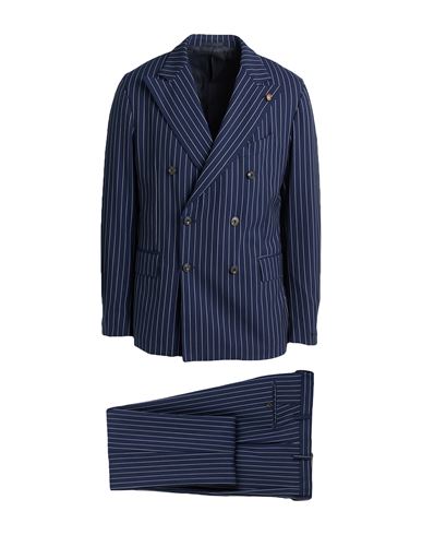 Gabriele Pasini Man Suit Navy Size 40 Wool In Multi