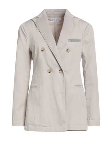 Fabiana Filippi Woman Blazer Beige Size 10 Cotton, Elastane In Neutral