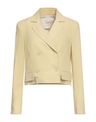 Jucca Woman Blazer Pastel Yellow Size 8 Viscose, Polyester, Elastane In Yellow