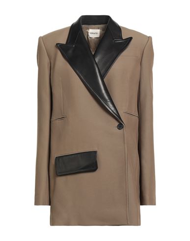 Khaite Woman Blazer Light Brown Size 6 Viscose, Polyamide, Lambskin In Brown