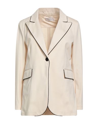 Aspesi Woman Blazer Beige Size 10 Cotton, Elastane In Sand