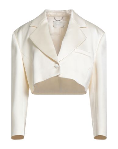Magda Butrym Woman Blazer Ivory Size 6 Silk, Wool In White