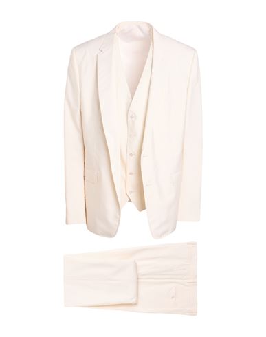 Dolce & Gabbana Man Suit Ivory Size 48 Virgin Wool, Silk In Pink