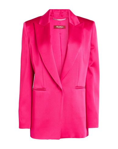 Max Mara Studio Woman Blazer Fuchsia Size 12 Acetate, Viscose In Pink