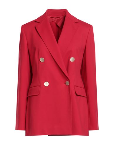 Max Mara Studio Woman Blazer Red Size 16 Viscose, Polyamide, Elastane